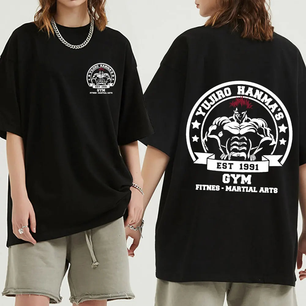 Japanese Anime Baki Hanma The Grappler Graphic Print T Shirt Casual Fashion Crew Neck Short Sleeve Plus Size T Shirt Women