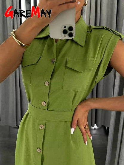 Women's Long Summer Dress Vintage A-line Casual Light Midi Dress Short Sleeve  Elegant Blue Green Dress for Women 2025