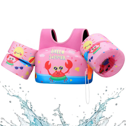 Kids Life Vest Children's Swimming Arm Float Whistle Child Lifejacket Swimsuit Foam Safety Swimming Pool Accessories for kayak