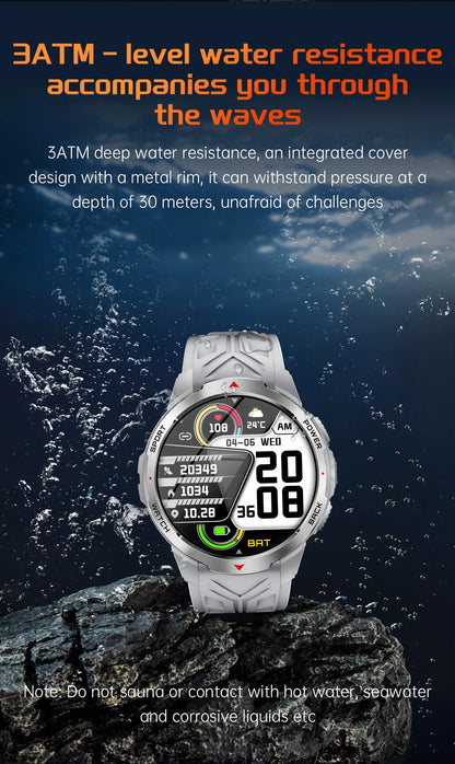 LIGE New 1100mAh Battery Smart Watches For Man Outdoor Sport LED Flashlight Compass Men’s Smartwatch Bluetooth Call Men Watches