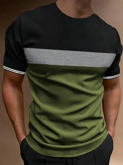 Summer Outdoor Sports Loose Comfortable Men's T-shirt Fitness Exercise Fashion Men's Short-sleeved Top Daily Street Men's T-shir