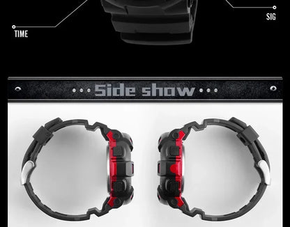 SKMEI 1243 Men Multifunction 5Bar Waterproof PU Strap LED Display Watches Chrono Digital Watch reloj hombre Outdoor Sport Watch