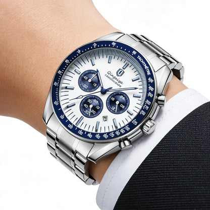 New Men Watch Calendar Business Quartz Watches Mens Top Brand Luxury Sport Waterproof Luminous Stainless Steel Man Wristwatches