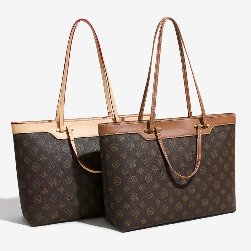 2026 New Women's Retro Casual Tote Bags - Large Capacity Color Block Handbags Versatile Trendy Shoulder Bags for Daily & Commute