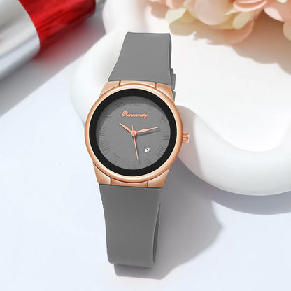 Simple Fashion Quartz Watch Silicone Strap Student Watches Minimalist Casual Women's Calendar Quartz Wristwatch Reloj Mujer