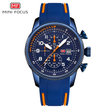 MINI FOCUS Electronic Quartz Mens Watches Auto Date Wristwatch Water Resistant Clock Gift for Men relogio masculino 0379G