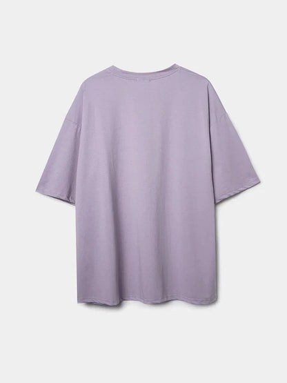 Bornladies 100% Cotton Poker Card Printed T-Shirt Women's Fashionable O-Neck Loose Short Sleeved Female Summer New Casual Top