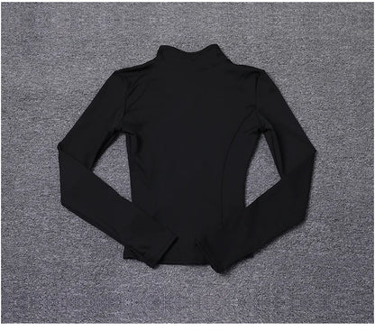 Women Sport Jacket Long Sleeve Shirt Workout Coat Gym Training Clothing Yoga Sportswear