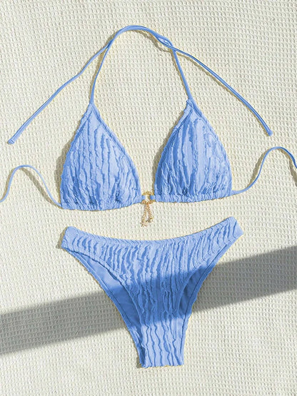 Sexy Bikinis Sets Two-piece Women's Swimsuit Ruffled Halter Neck Bikini 2026 Female Swimwear for Woman Beach Wear Bathing Suit