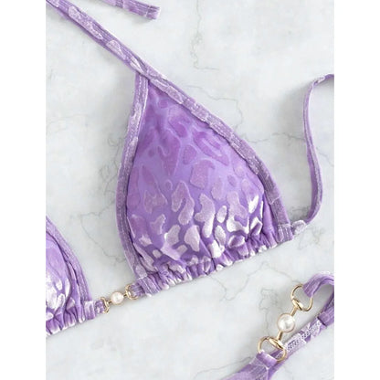 S - XL Leopard Halter Mini Micro Thong Bikini Women Swimwear Female Swimsuit Two-piece Bikini set Bather Bathing Suit Swim K5207