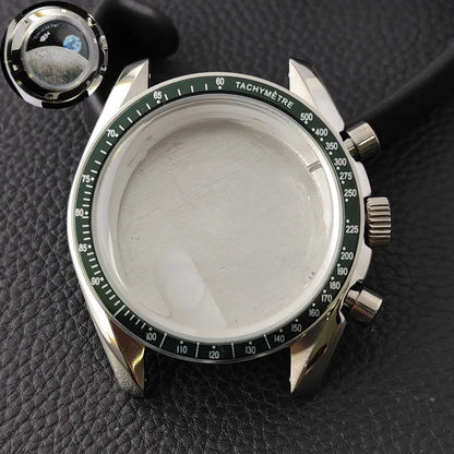 39.7mm MoonSwatch Chronograph Watches Stainless Steel Case Fit VK63 Movement Accessories Sapphire Glass Watch 20mm Strap Moon