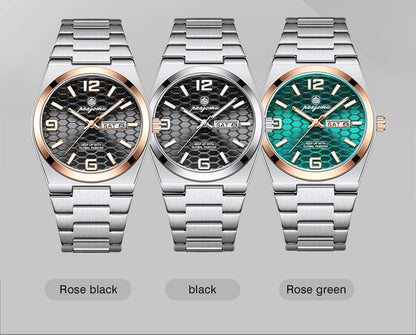 PAAZOMU Casual Man Watch Fashion Exquisite Men Wristwatches Waterproof Luminous Date Stainless Steel Quartz Men's Watches Reloj