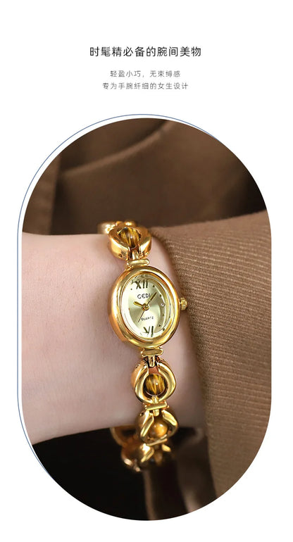 Gold Women Bracelet Watches For Ladies Wrist Watches Top Brand Luxury Elegant Women Dress High Quality Watches Quartz Minimalist