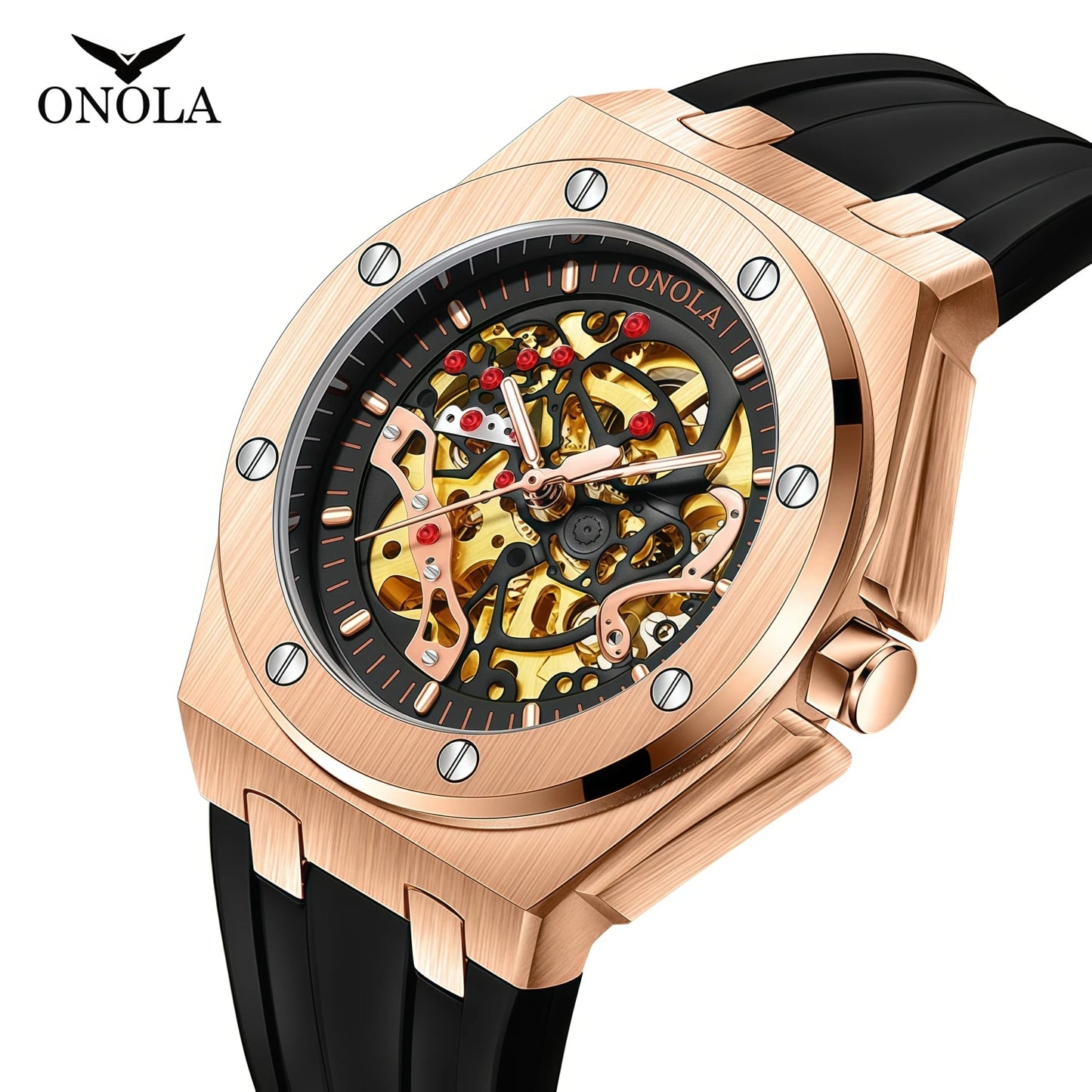 ONOLA Watch Top Brand Luxury Sports Men Wristwatch Waterproof  Automatic Mechanical Watches Relogio Masculino