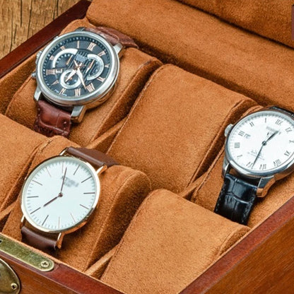 Wooden Watch Box Luxury Mechanical Watch Boxes Men Portable with Lock Watches Case Waterproof Cases for Wrist Watch Organizer