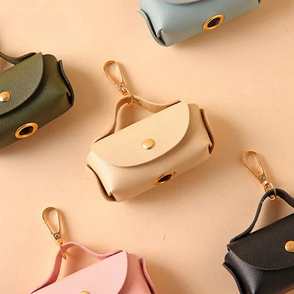 Portable Dog Poop Bag Organizer Stylish Pet Bag Holder Leather Pet Poop Bag Holder With Dispenser For Dog Bags Pet Supplies
