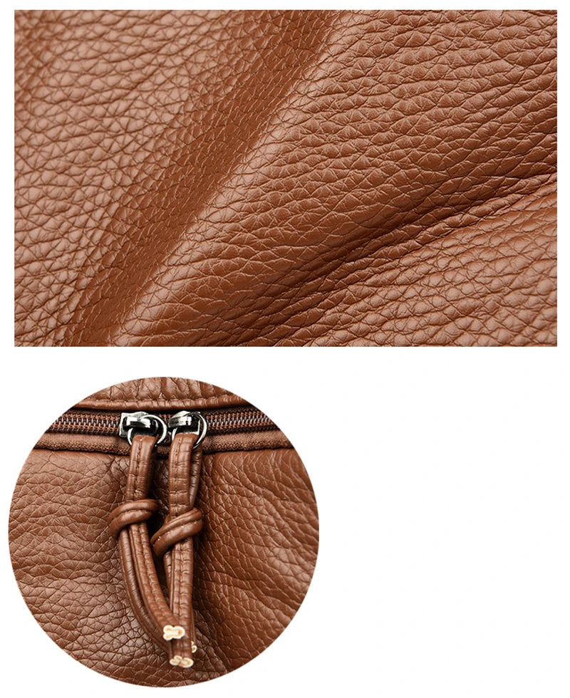 Women High quality leather Backpacks Vintage Female Shoulder Bag Sac a Dos Travel Ladies Bagpack Mochilas School Bags For Girls