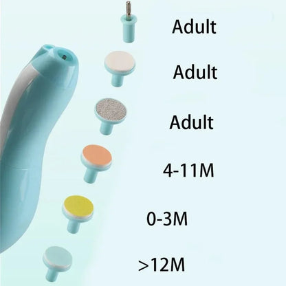 Multifunctional Electric Baby Cutter Trimmer Manicure Tool Set Baby CareNail Trimmer Baby Nail File Clippers Toes Fingernail