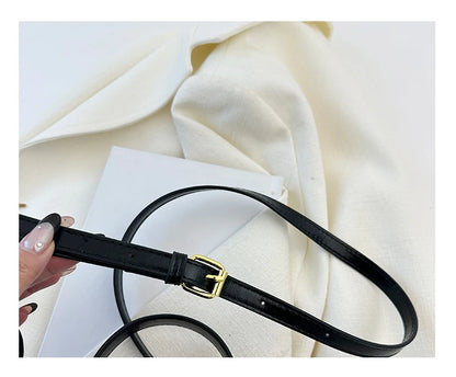 Women Fashion Tote Bucket Bags Solid Clor PU Leather Delicate Small Square Pack 2024 Trendy Female Crossbody Bag