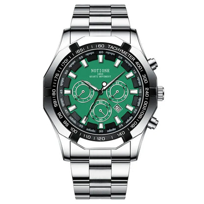 Luxury Mens Sport Watches Fashion Men Business Stainless Steel Waterproof Quartz Wristwatch Calendar Luminous Clock Reloj Hombre