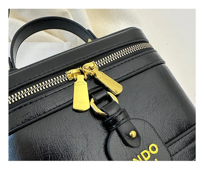 Women Fashion Tote Bucket Bags Solid Clor PU Leather Delicate Small Square Pack 2024 Trendy Female Crossbody Bag