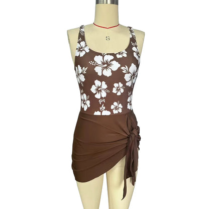 2026 New Printed One-Piece Dress-Style Women Swimsuit - Flattering Slimming Tummy Control Swimwear for Beach