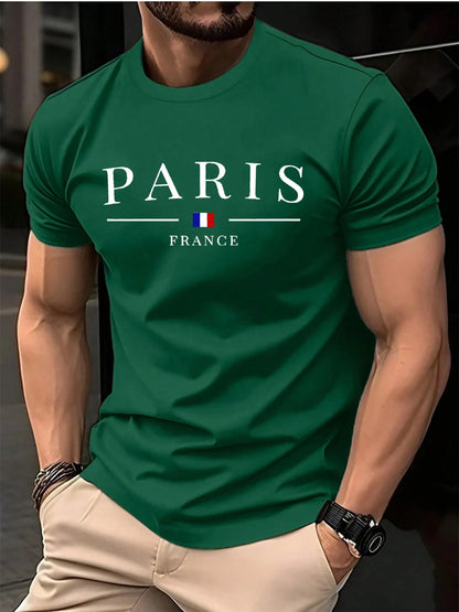 Summer Daily Man Short Sleeve T-shirt Clothing Letter Print T-shirts Top 2025 Plus Size Casual Men's Sports O-neck T Shirts