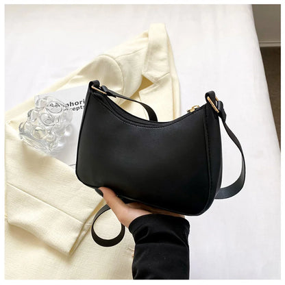 Shoulder Bags WOMEN'S Bag Underarm Bag  Handbags Retro Solid Color PU Leather Shoulder Underarm Bags Casual Women Hobos Handbags