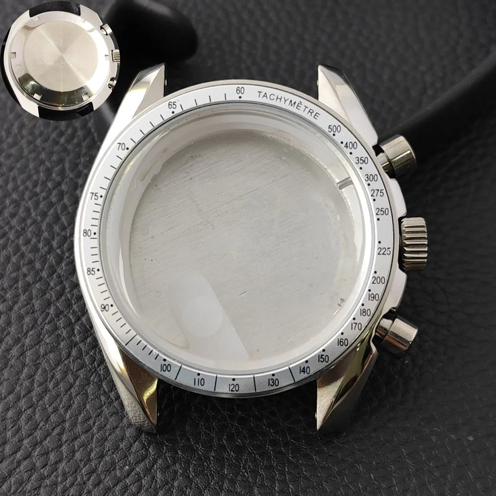 39.7mm MoonSwatch Chronograph Watches Stainless Steel Case Fit VK63 Movement Accessories Sapphire Glass Watch 20mm Strap Moon