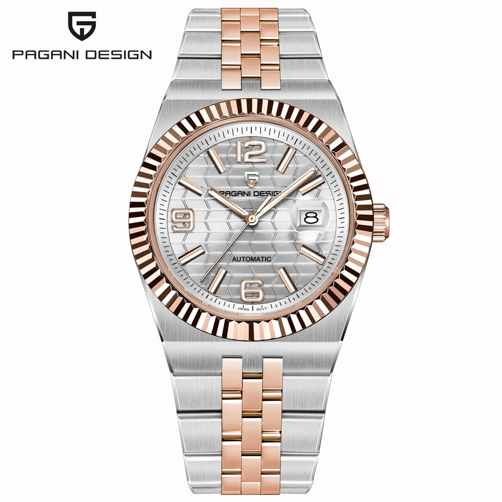 PAGANI DESIGN Watches Luxury Retro Mechanical Watches For Men Sapphire Glass New Waterproof Luminous Stainless Steel Men's Watch