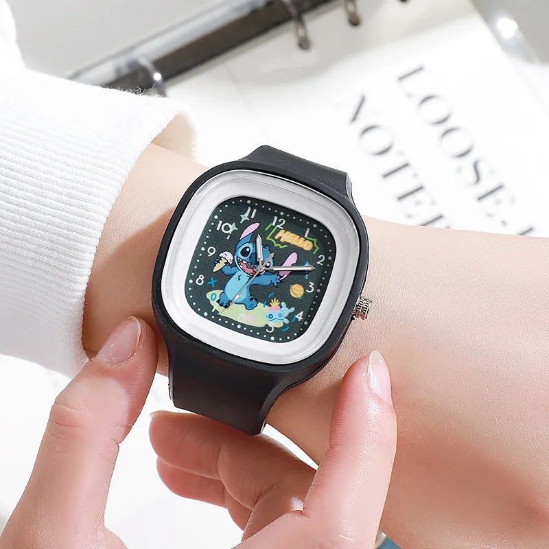 Fashion Stitch Kids Watches for Girls Cute Square Large Dial Children Women Quartz Clock Toys Accessories relogio infantil