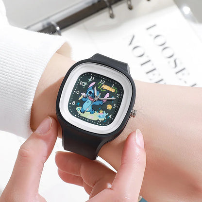 Fashion Stitch Kids Watches for Girls Cute Square Large Dial Children Women Quartz Clock Toys Accessories relogio infantil