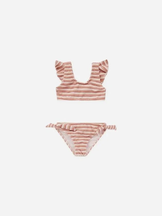 Kids Printed Swimwear for Girl Two Pieces Bikinis Set 2025 Summer Designer Boy Trunks Swimsuit Floral Striped Bathing Suit