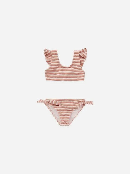 Kids Printed Swimwear for Girl Two Pieces Bikinis Set 2025 Summer Designer Boy Trunks Swimsuit Floral Striped Bathing Suit