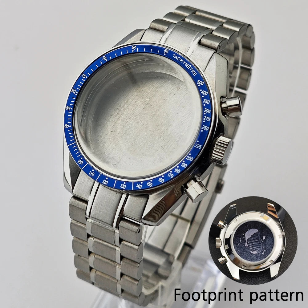 39.7mm Case Watches Metal Case Fits VK63 Movement Accessories Sapphire Glass Equipped With Bezel And Strap VK63 Dial