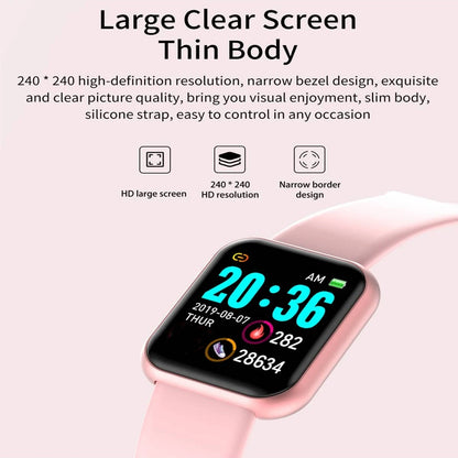 Men Watches Smart Watch For Women Fitness Heart Rate Monitor Sports Smartwatch Electronic Calory Music Control Y68 Bracelet Kids