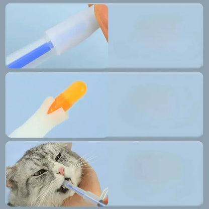 Pet Pill Dispenser Suitable for Cats Dogs Medicine Syringe Oral Tablet Feeder Simple Pet Pill Pusher Includes 2 Soft Tip Options