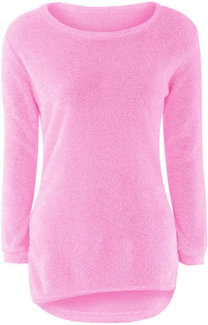 2025 Plus Size Women Warm Sweaters Solid Color O Neck Loose Knitted Pullover Long Sweater Casual Blouse Lady Oversize Clothing