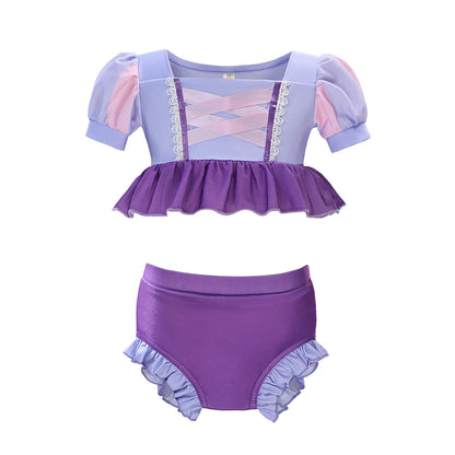 Princess Swimsuit Mermaid Mirabel Isabella Swimsuit Set Girl Summer Beachwear Pool Party Kids Anna Elsa Rapunzel Swimwear Suit