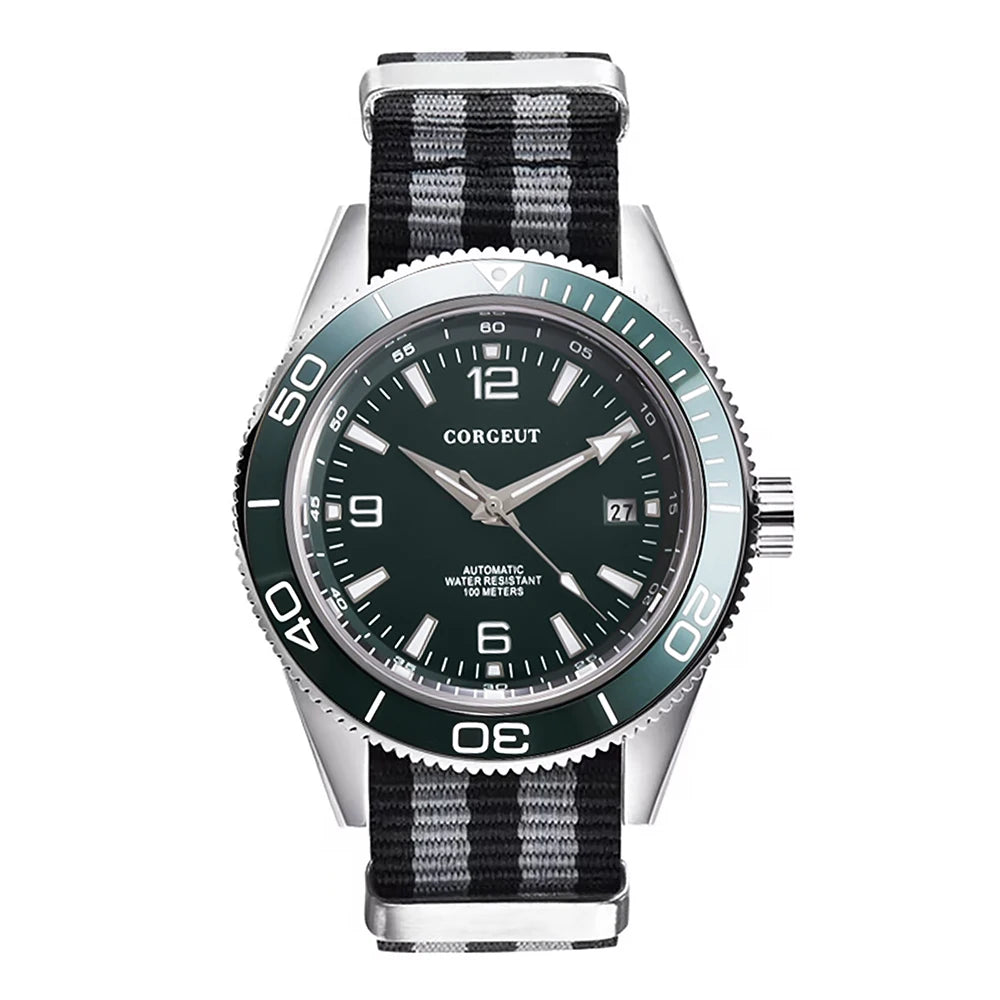 Luxury Corgeut Automatic Mens Watches Ceramic 10bar Swim Stainless Steel NH35A Watch Men Mechanical Wristwatch Relogio Masculino