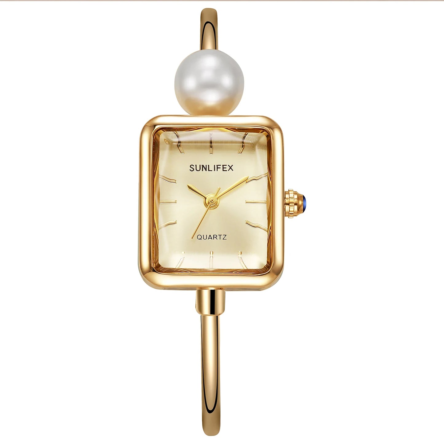 Y2k personalized ladies' watches plain bracelet simple design women's square alloy case watch gift watch