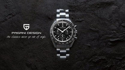 2026 New PAGANI DESIGN Gold Men's Quartz Watches Luxury VK63 Speed Sports Chronograph Watch Men AR Sapphire Ceramic Bezel Clock
