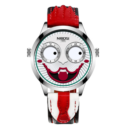Cool Joker Watch Men Classic Men's Clown Watches Fashion Leather Strap Waterproof Quartz Wristwatches Reloj Hombre Drop Shipping