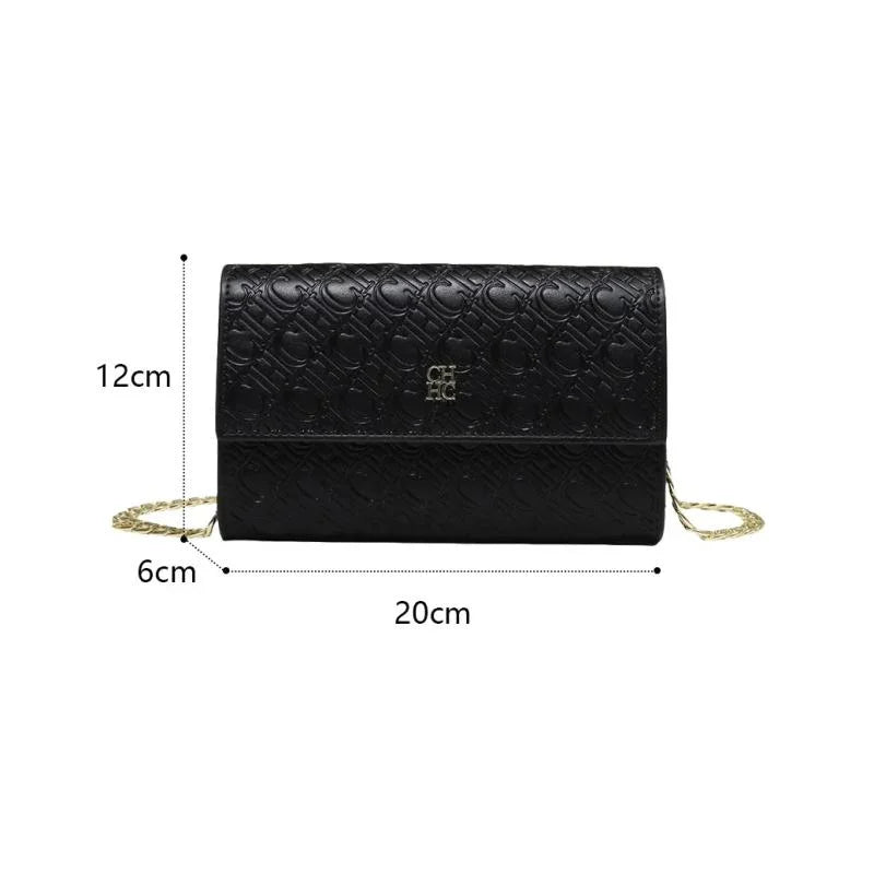 CH Fashion Women's Shoulder Bag with Letter Printing Design 2025 Festival Essential Versatile Women's Chain Bag