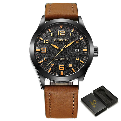 OCHSTIN New Top Brand Automatic Mechanical Watches for Men Military Nylon Strap Pilot Watch Male Auto Date Day Relogio Masculino