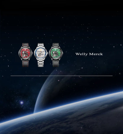 WM Watch Automatic Mechanical Watches Man Stainless Steel Waterproof MIYOTA 82S7 Limited Edition Welly Merck Watch Joint Series