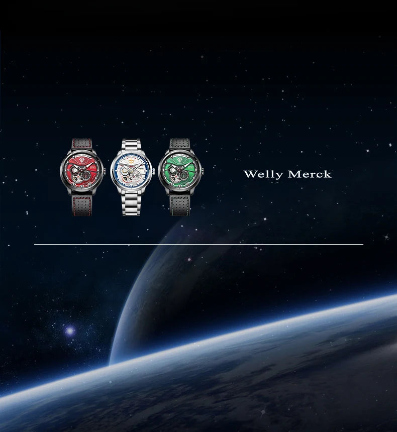 WM Watch Automatic Mechanical Watches Man Stainless Steel Waterproof MIYOTA 82S7 Limited Edition Welly Merck Watch Joint Series