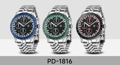 PAGANI DESIGN 2026 New Men's Watches Sport Quartz Watch For Men Racing Chronograph Waterproof AR Sapphire crystal Wristwatch Men