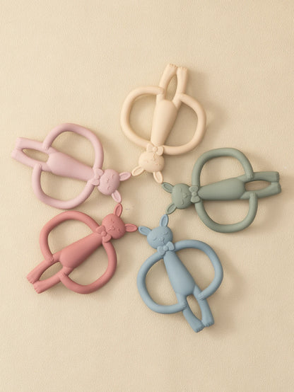 Color Kids 1PCS Silicone Teether Toys Baby Nursing Teether Gifts Newborn Cartoon Rabbit Teether Toys Teething Infant Chewing Toy