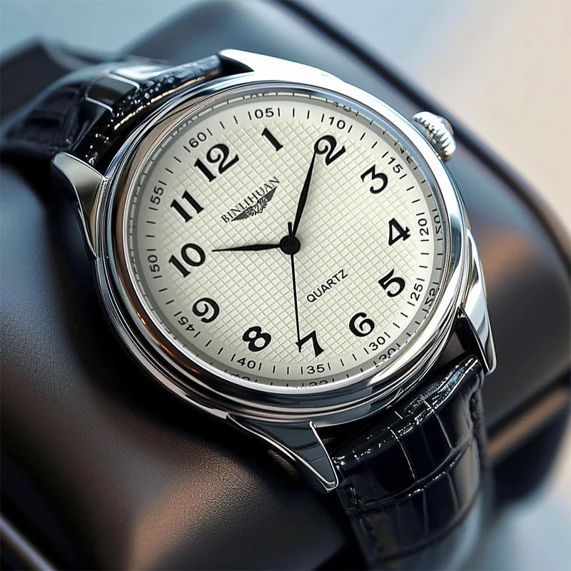 2026 Man Wristwatch Luxury Business Waterproof Men Watch For Men Quartz Clock Leather Men's Watches reloj+Box Men's Gift